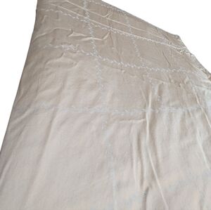 Chambers Luxury Italian Linens Embroidered King Duvet Gold Tan 100% Cotton Vines